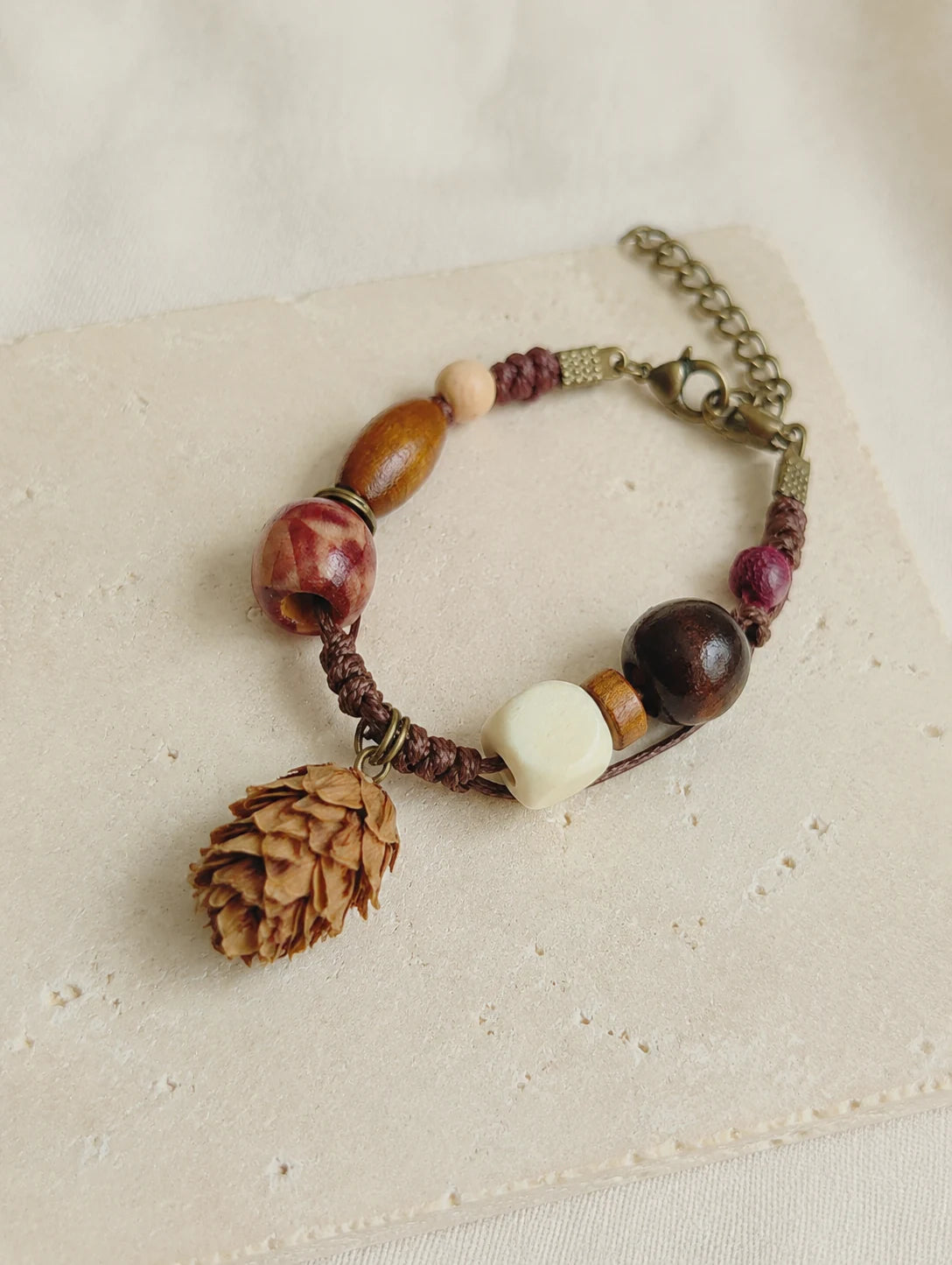 Small Woodland Cone Bracelet — detail view