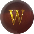 Red Onyx Initial W