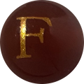 Red Onyx Initial F
