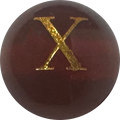 Red Onyx Initial X