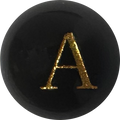 Black Onyx Initial A