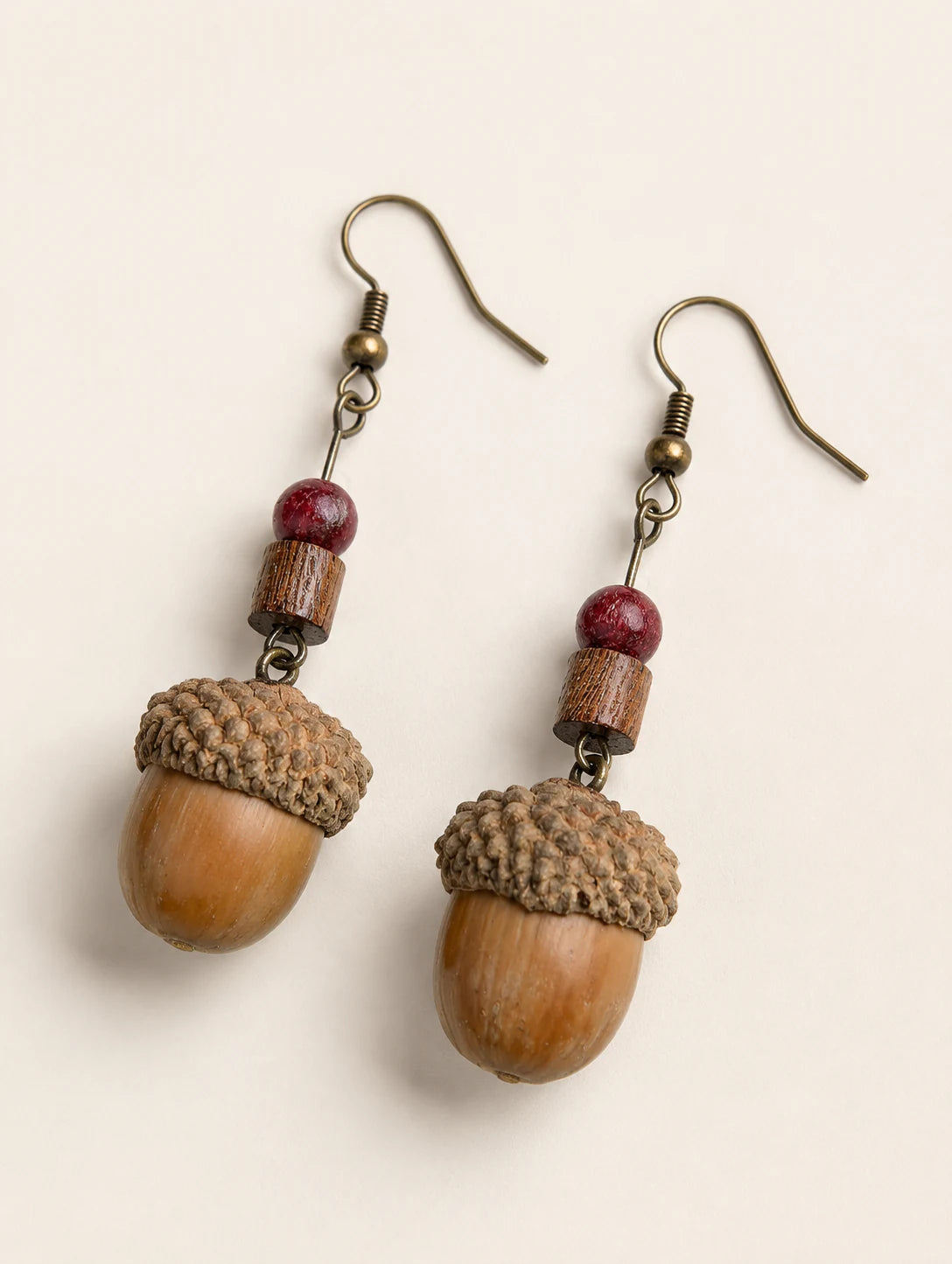 Woodland Seed and Bead Earrings — alternate angle