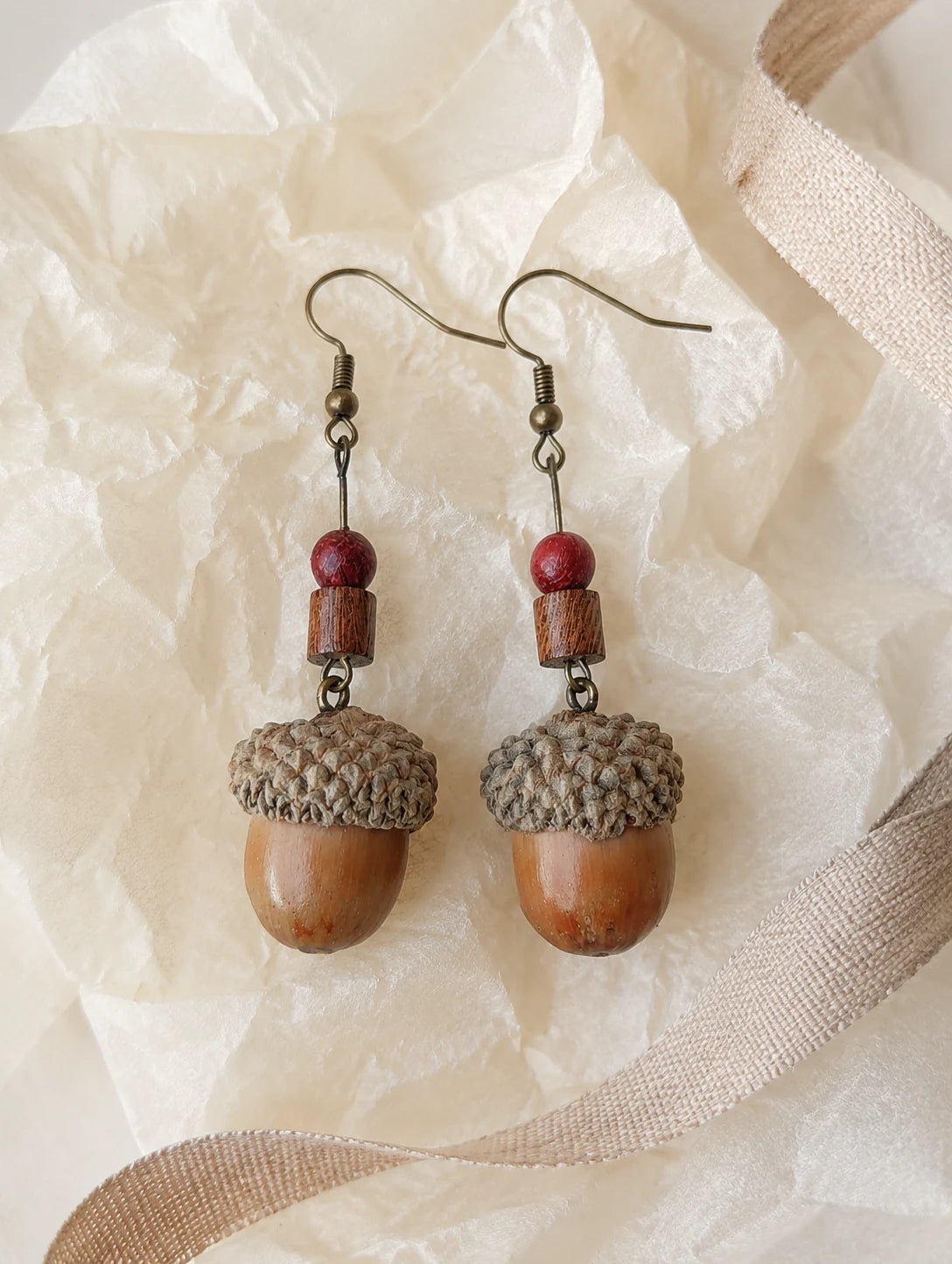 Woodland Seed and Bead Earrings — gift styling