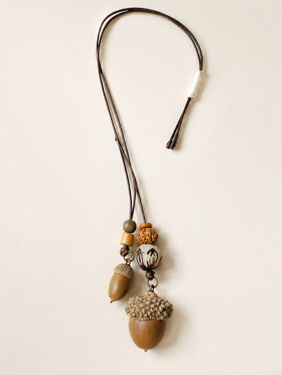Double Woodland Seed Pendant Necklace — hero view
