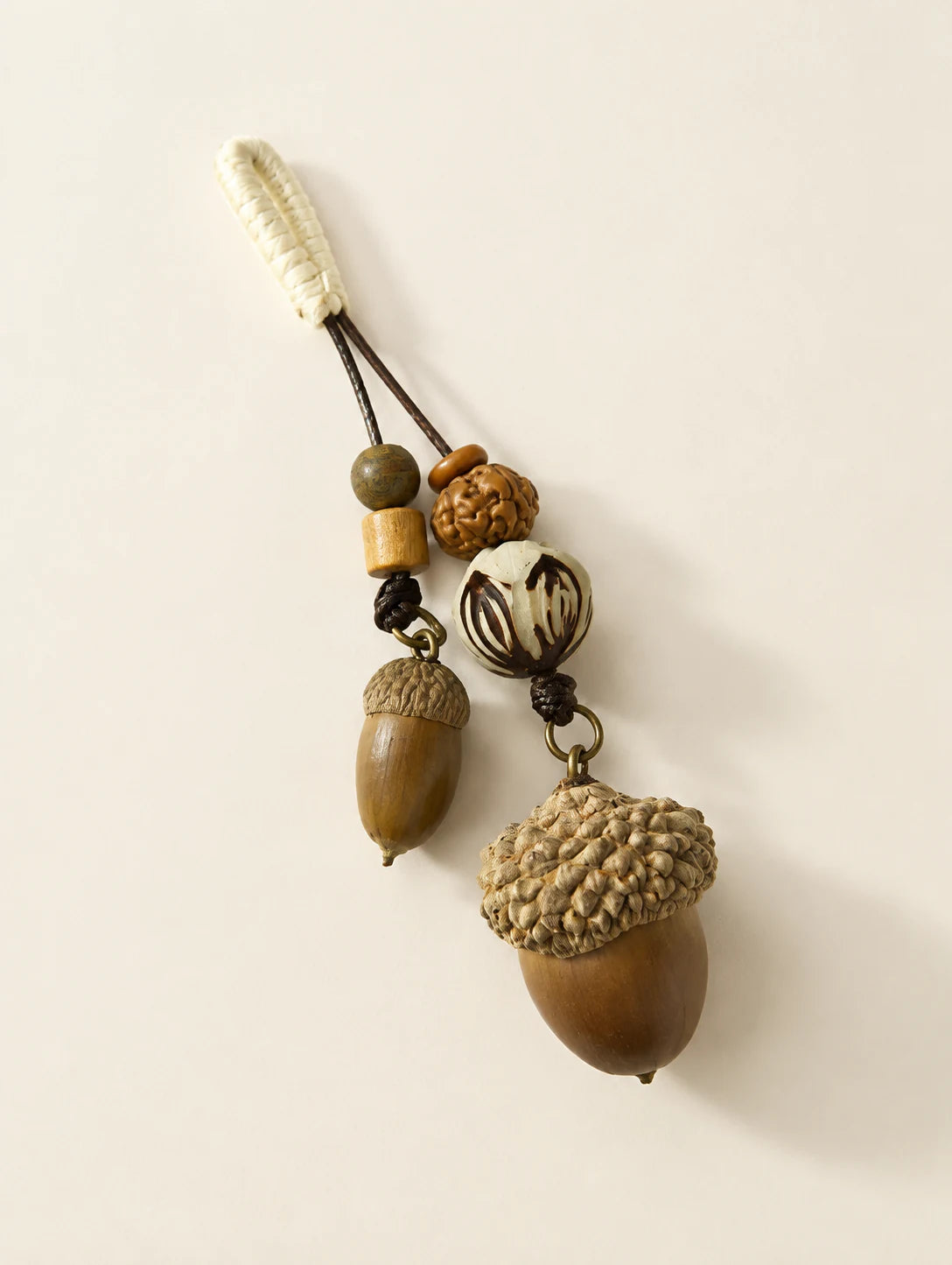 Double Woodland Seed Pendant Necklace — alternate angle