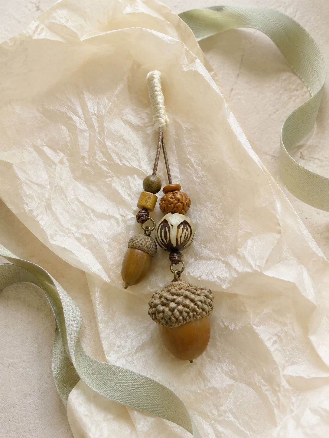 Double Woodland Seed Pendant Necklace — gift styling