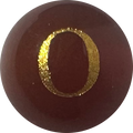 Red Onyx Initial O