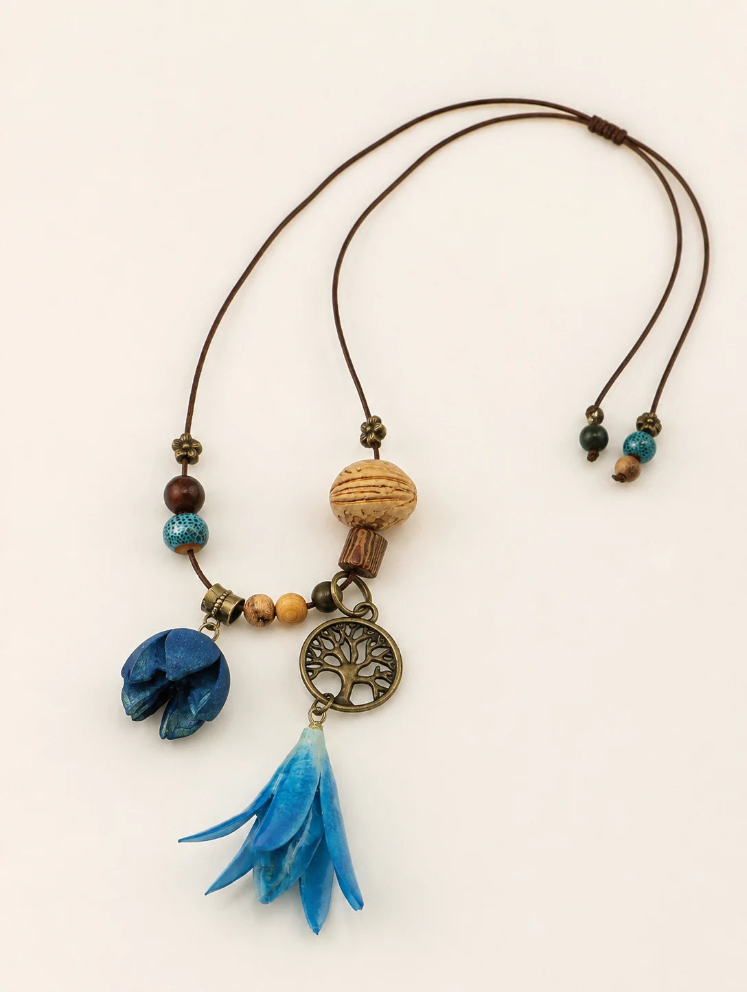 Blue Bell Petal Necklace — second product angle