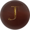 Red Onyx Initial J