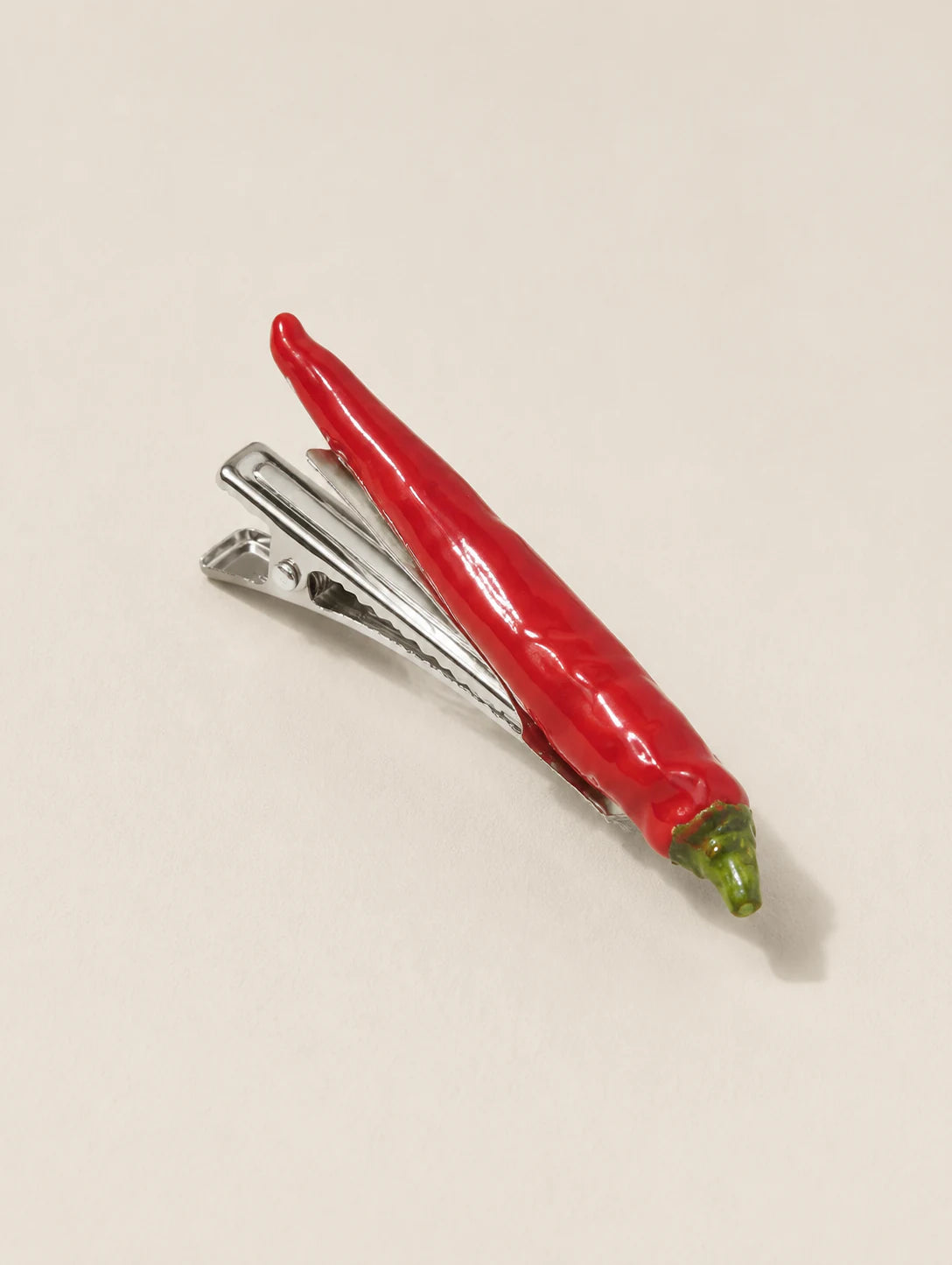 Red Pod Hair Clip — alternate angle