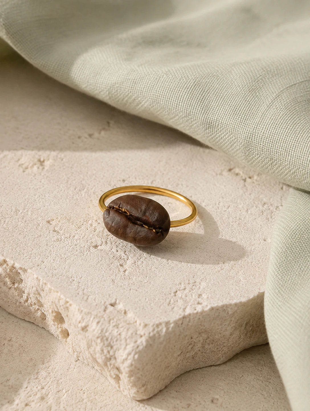 Bean-Silhouette Ring — styled view