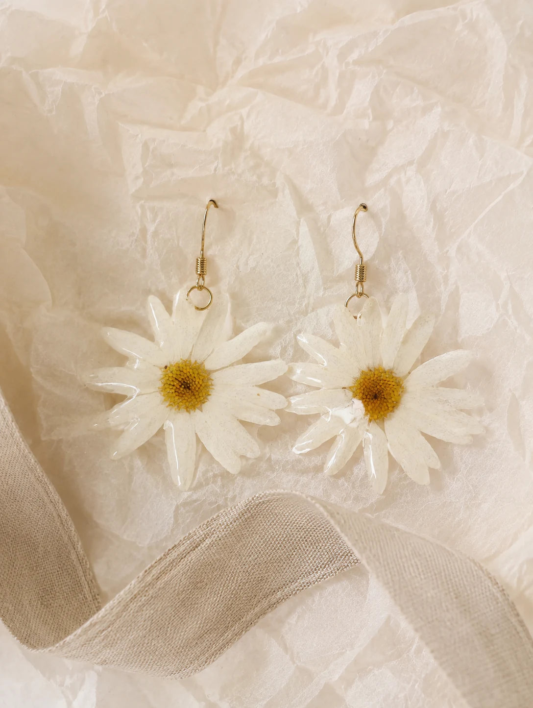 Cream Petal Drop Earrings — gift styling