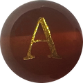 Red Onyx Initial A
