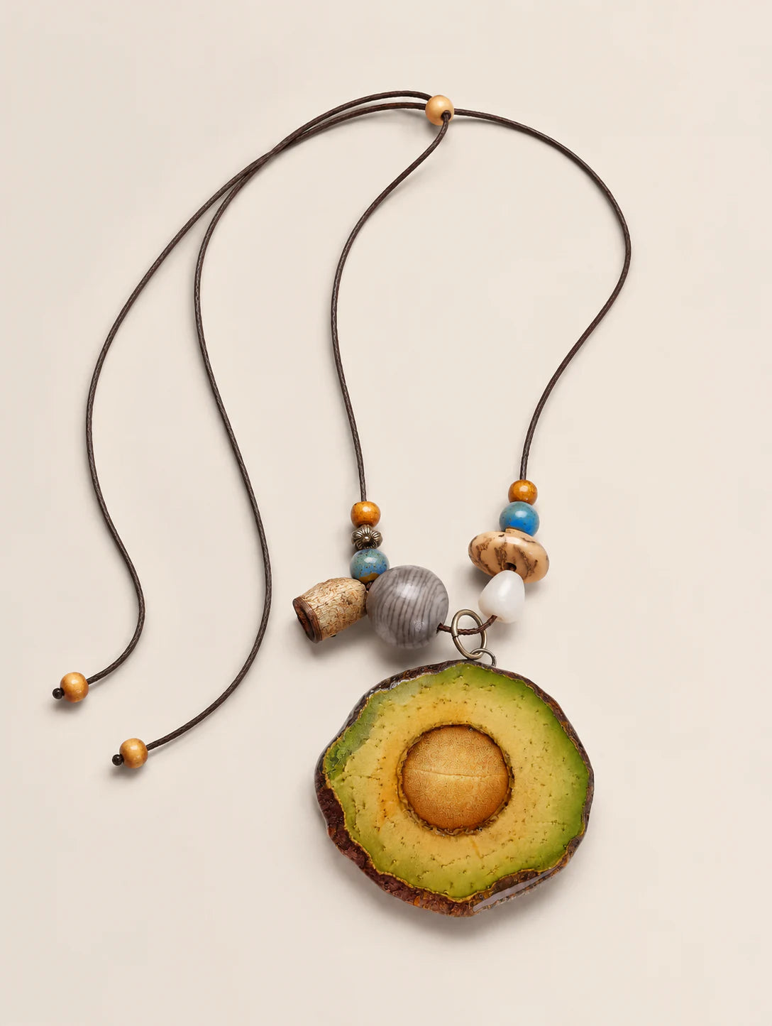 Green Slice Pendant Necklace — hero view