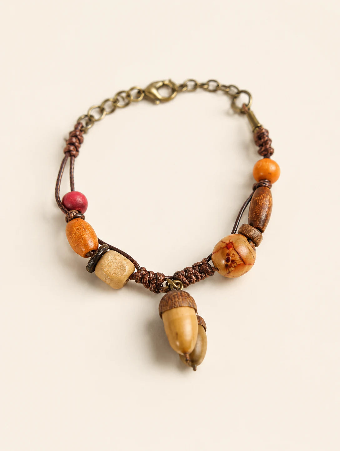Light Woodland Seed Bracelet — alternate angle