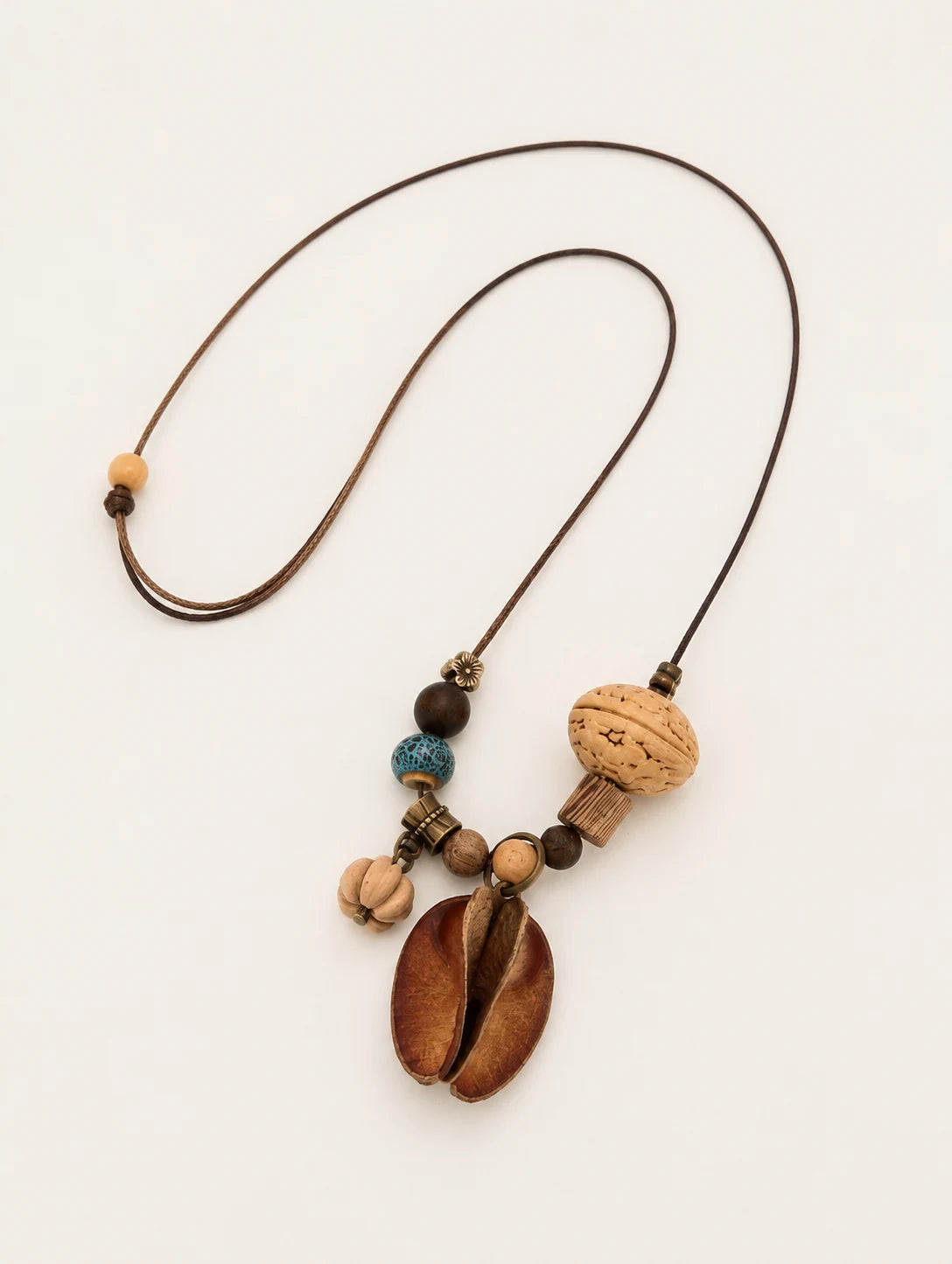 Mixed Woodland Token Necklace — second product angle
