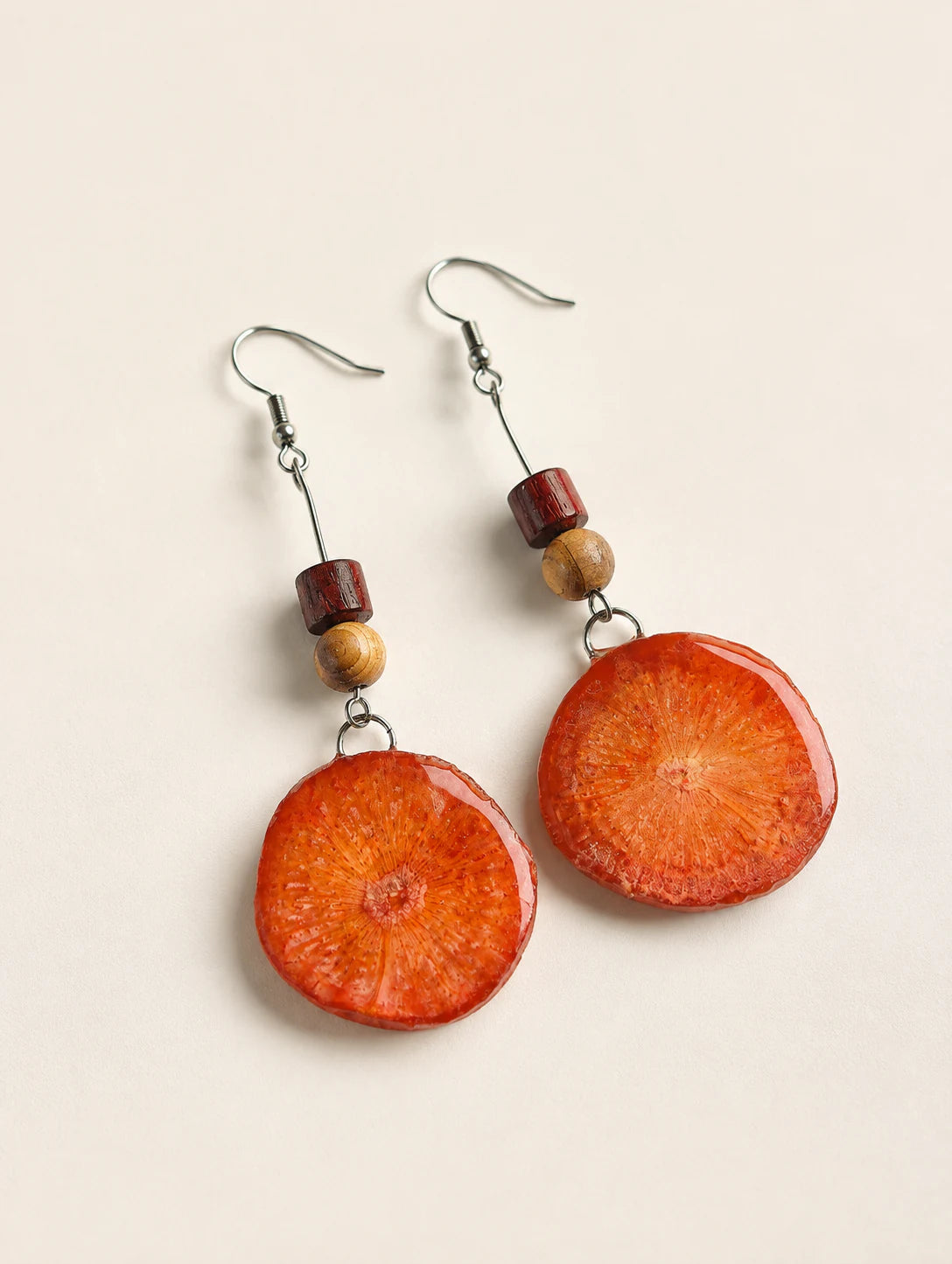 Orange Slice Drop Earrings — alternate angle