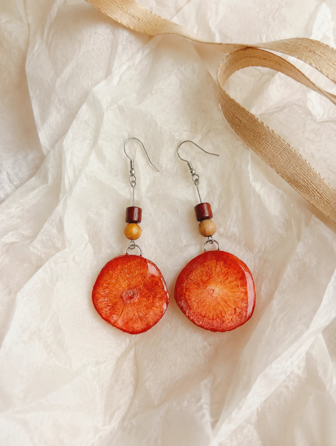 Orange Slice Drop Earrings — gift styling