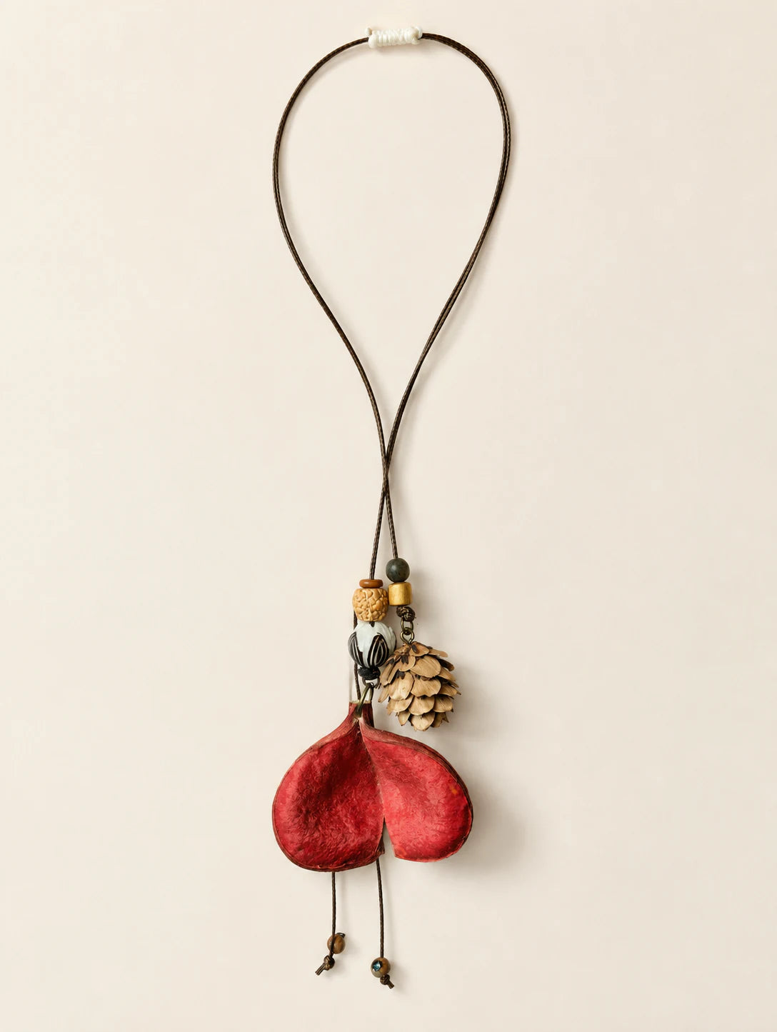 Red Heart-Shaped Pendant Necklace — hero view
