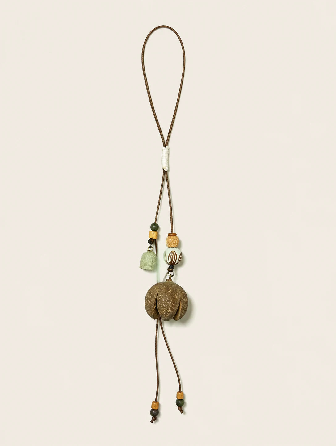 Round Woodland Pod Pendant Necklace — alternate angle