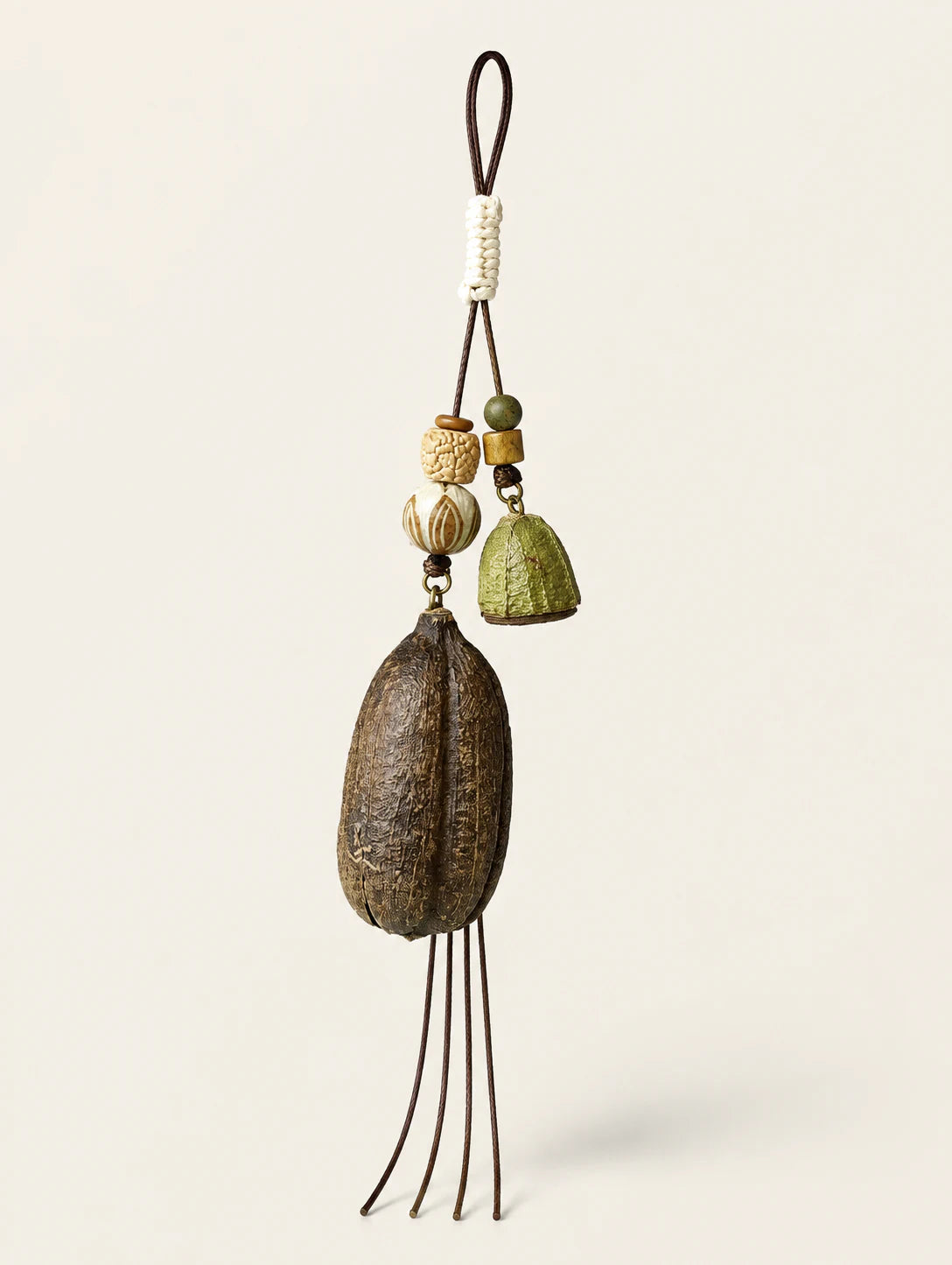Textured Seed-Pod Pendant Necklace — alternate angle