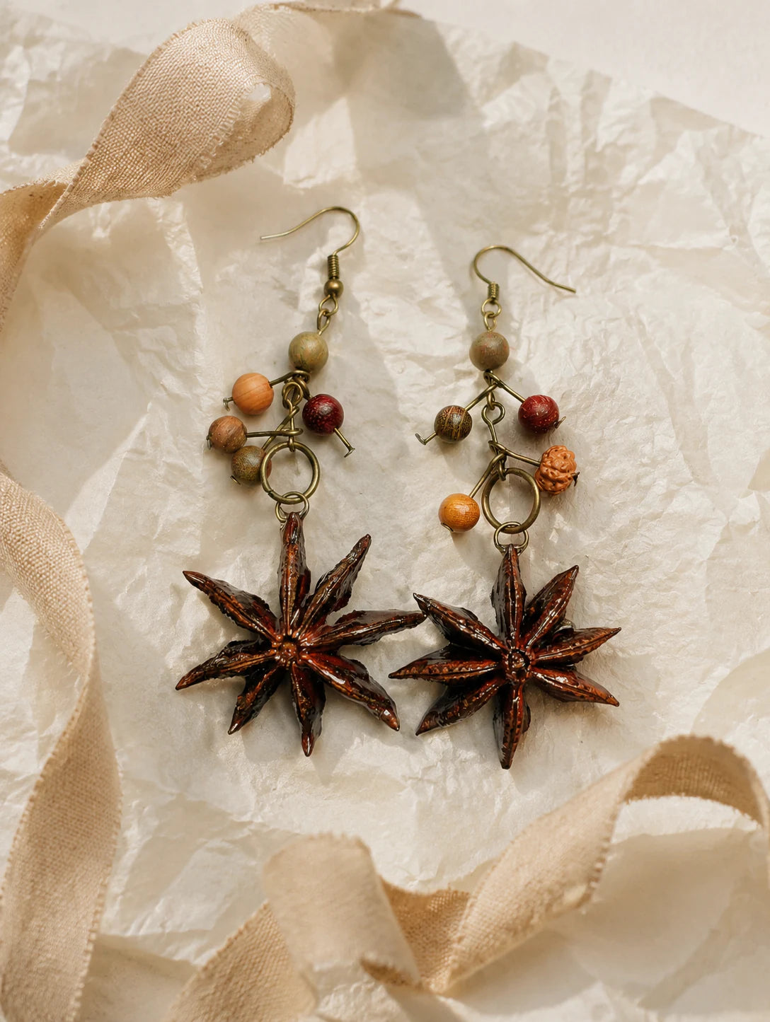 Star Pod Drop Earrings — gift styling