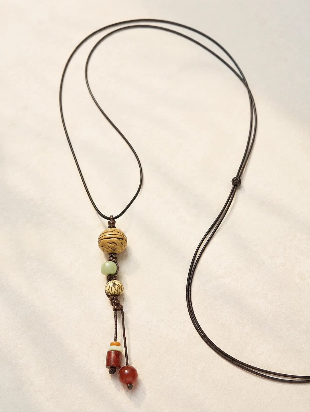 Textured Woodland Pendant Necklace — hero view