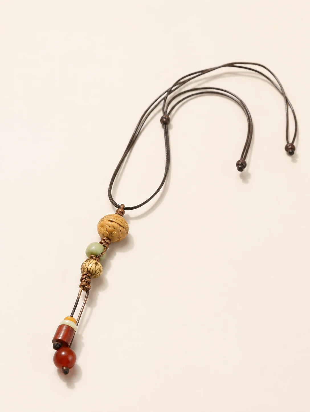 Textured Woodland Pendant Necklace — alternate angle