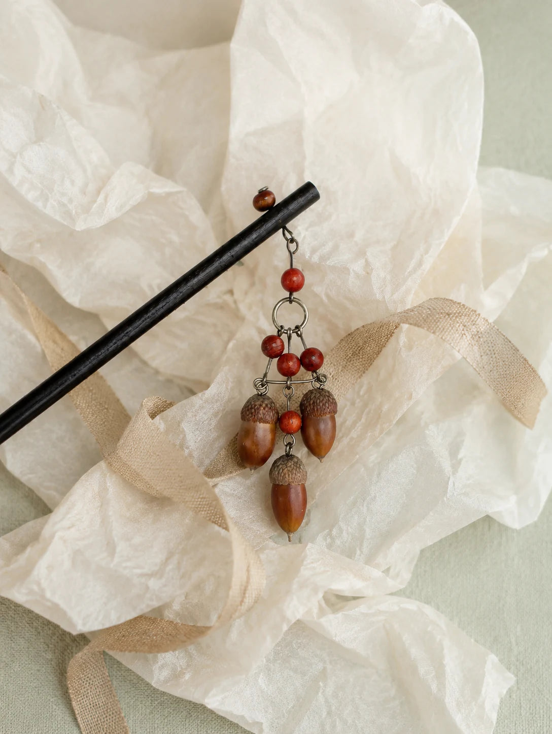 Woodland Seed Tassel Hair Stick — gift styling